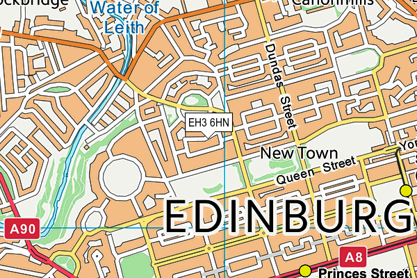 EH3 6HN map - OS VectorMap District (Ordnance Survey)