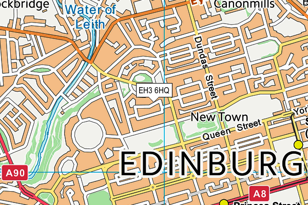 EH3 6HQ map - OS VectorMap District (Ordnance Survey)