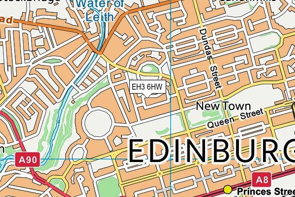 EH3 6HW map - OS VectorMap District (Ordnance Survey)