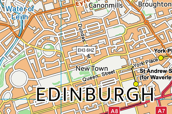 EH3 6HZ map - OS VectorMap District (Ordnance Survey)