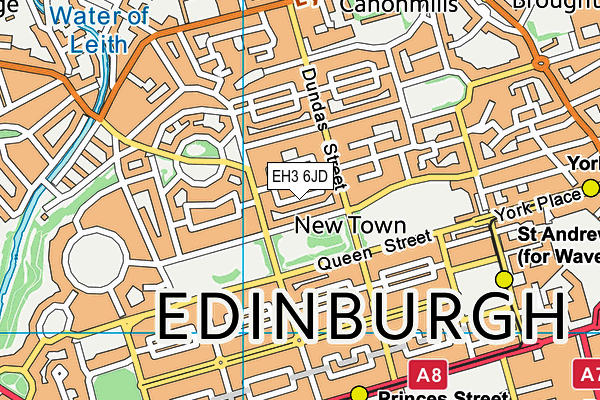 EH3 6JD map - OS VectorMap District (Ordnance Survey)