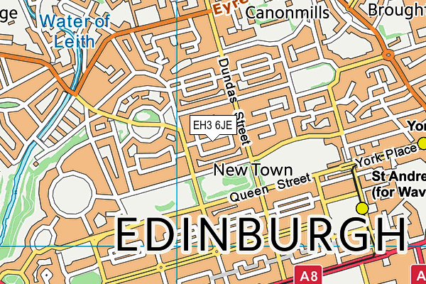 EH3 6JE map - OS VectorMap District (Ordnance Survey)