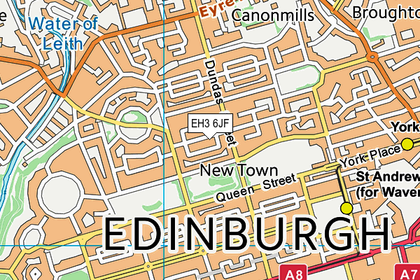 EH3 6JF map - OS VectorMap District (Ordnance Survey)