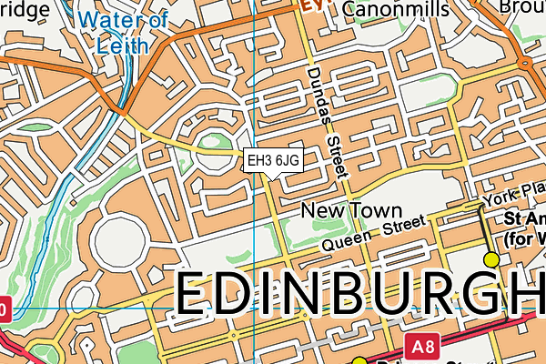 EH3 6JG map - OS VectorMap District (Ordnance Survey)