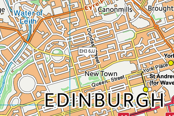 EH3 6JJ map - OS VectorMap District (Ordnance Survey)