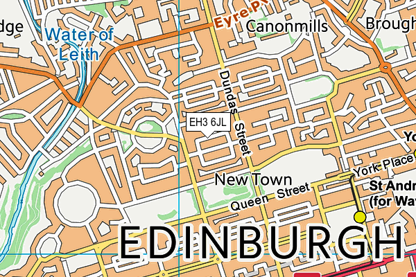 EH3 6JL map - OS VectorMap District (Ordnance Survey)