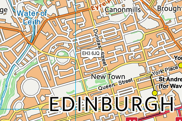 EH3 6JQ map - OS VectorMap District (Ordnance Survey)