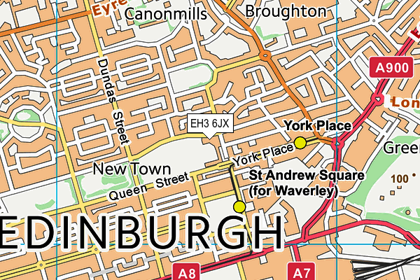 EH3 6JX map - OS VectorMap District (Ordnance Survey)