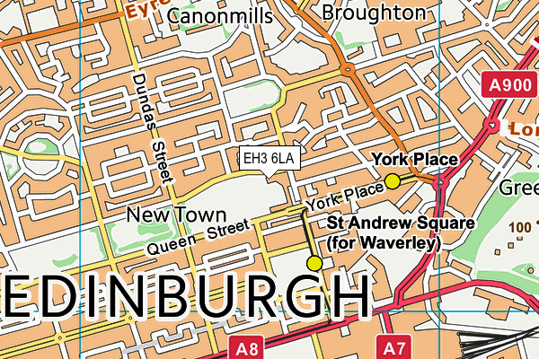 EH3 6LA map - OS VectorMap District (Ordnance Survey)