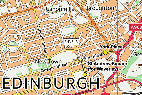 EH3 6LB map - OS VectorMap District (Ordnance Survey)