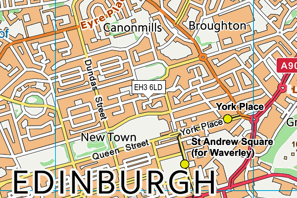 EH3 6LD map - OS VectorMap District (Ordnance Survey)