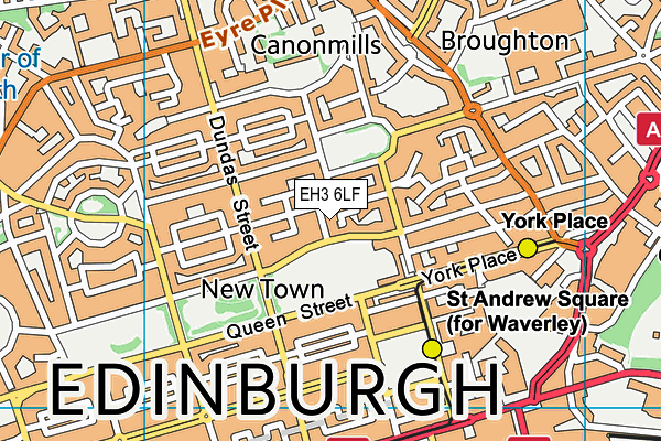 EH3 6LF map - OS VectorMap District (Ordnance Survey)