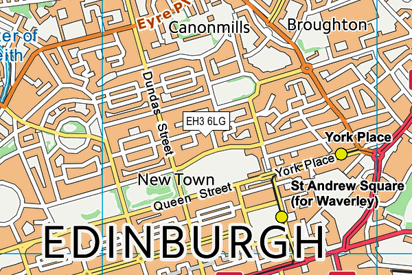 EH3 6LG map - OS VectorMap District (Ordnance Survey)