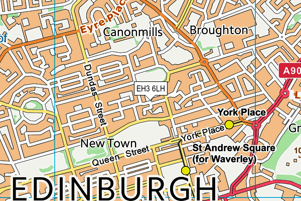 EH3 6LH map - OS VectorMap District (Ordnance Survey)