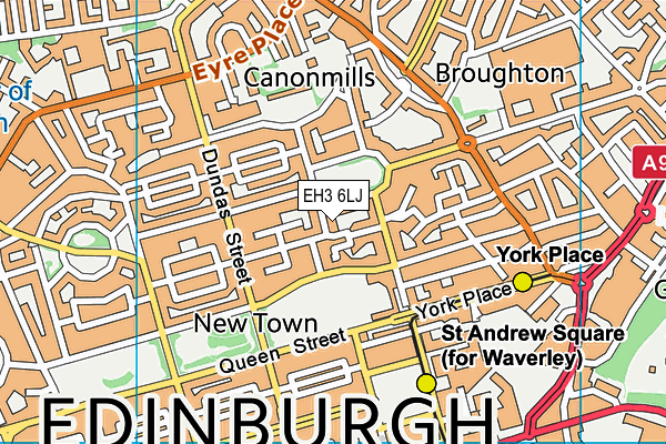 EH3 6LJ map - OS VectorMap District (Ordnance Survey)