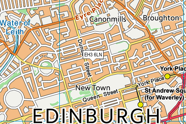 EH3 6LN map - OS VectorMap District (Ordnance Survey)