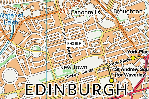 EH3 6LR map - OS VectorMap District (Ordnance Survey)