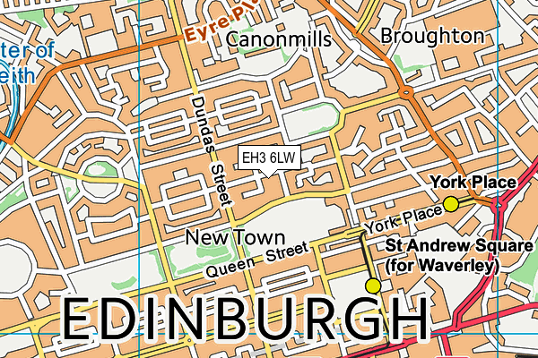 EH3 6LW map - OS VectorMap District (Ordnance Survey)