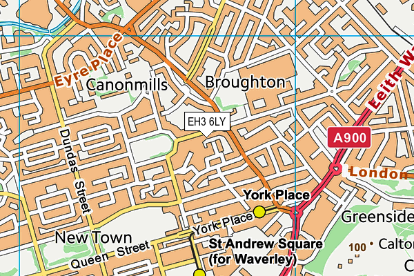 EH3 6LY map - OS VectorMap District (Ordnance Survey)