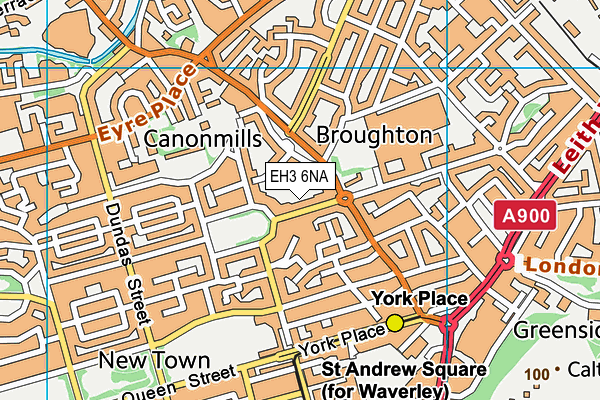 EH3 6NA map - OS VectorMap District (Ordnance Survey)