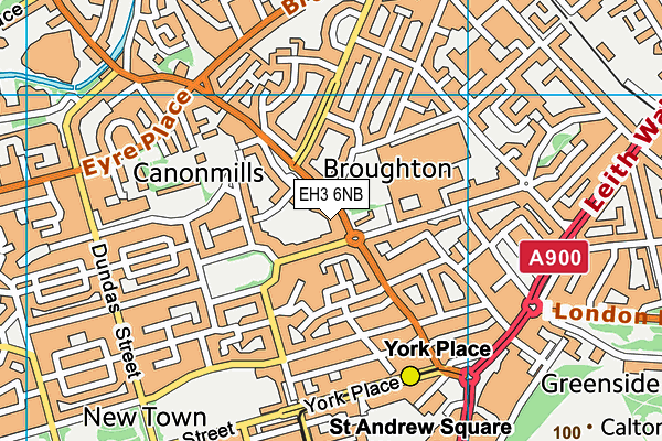 EH3 6NB map - OS VectorMap District (Ordnance Survey)