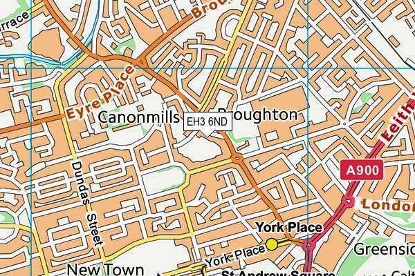 EH3 6ND map - OS VectorMap District (Ordnance Survey)