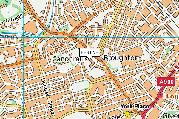 EH3 6NE map - OS VectorMap District (Ordnance Survey)