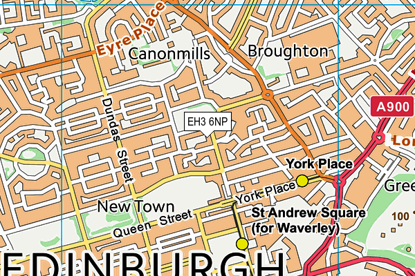 EH3 6NP map - OS VectorMap District (Ordnance Survey)