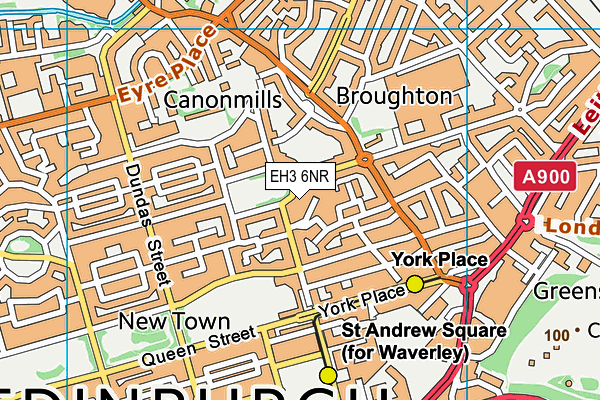 EH3 6NR map - OS VectorMap District (Ordnance Survey)