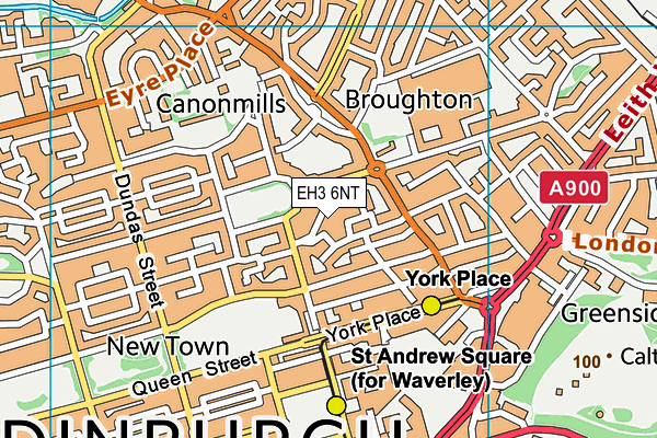 EH3 6NT map - OS VectorMap District (Ordnance Survey)