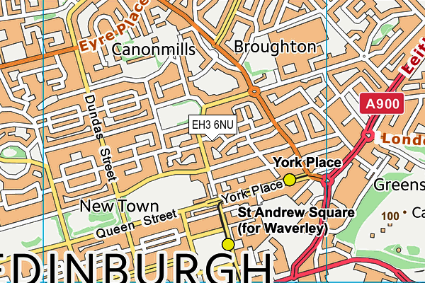 EH3 6NU map - OS VectorMap District (Ordnance Survey)