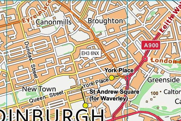 EH3 6NX map - OS VectorMap District (Ordnance Survey)