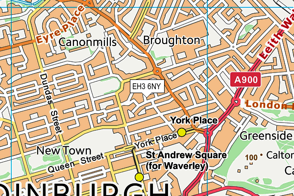 EH3 6NY map - OS VectorMap District (Ordnance Survey)