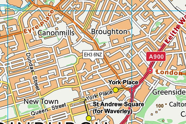 EH3 6NZ map - OS VectorMap District (Ordnance Survey)