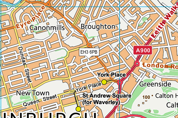 EH3 6PB map - OS VectorMap District (Ordnance Survey)