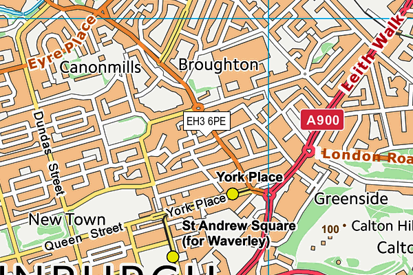 EH3 6PE map - OS VectorMap District (Ordnance Survey)