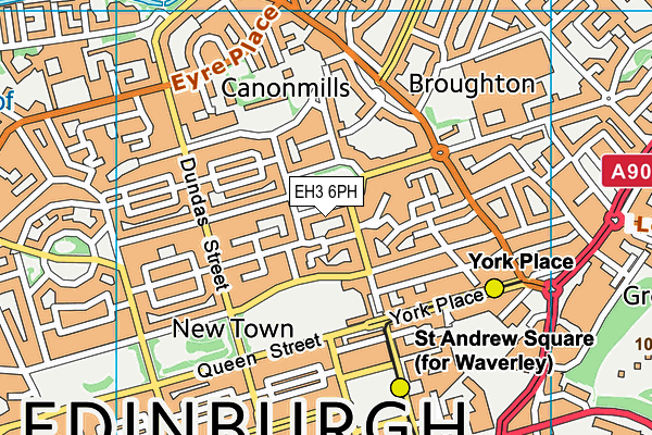 EH3 6PH map - OS VectorMap District (Ordnance Survey)