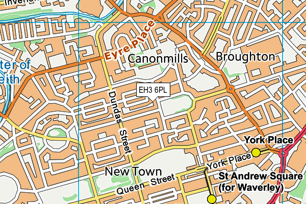 EH3 6PL map - OS VectorMap District (Ordnance Survey)