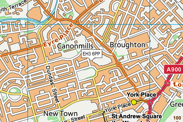 EH3 6PP map - OS VectorMap District (Ordnance Survey)