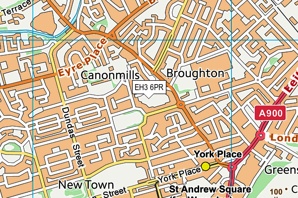 EH3 6PR map - OS VectorMap District (Ordnance Survey)