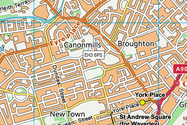 EH3 6PS map - OS VectorMap District (Ordnance Survey)