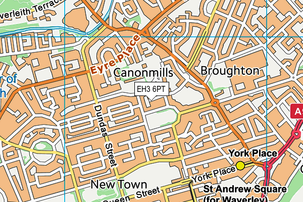 EH3 6PT map - OS VectorMap District (Ordnance Survey)