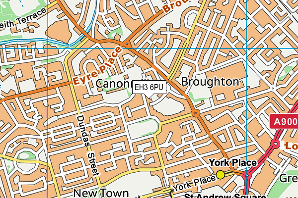 EH3 6PU map - OS VectorMap District (Ordnance Survey)