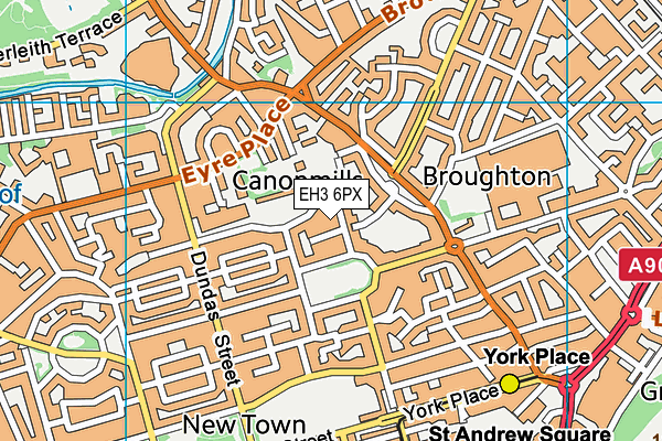 EH3 6PX map - OS VectorMap District (Ordnance Survey)