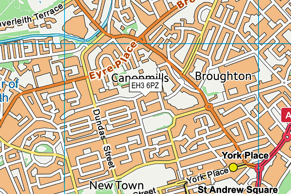 EH3 6PZ map - OS VectorMap District (Ordnance Survey)