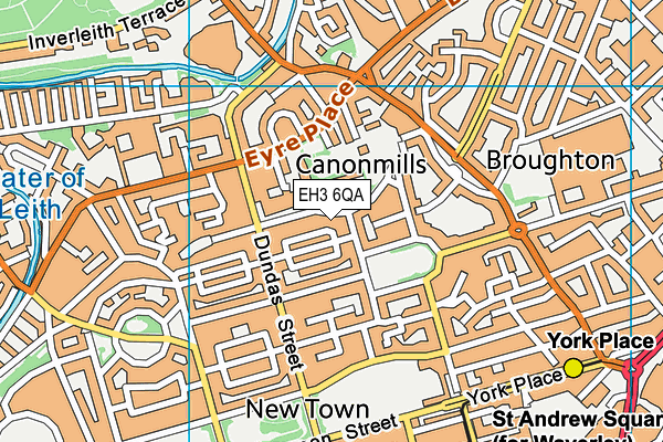 EH3 6QA map - OS VectorMap District (Ordnance Survey)