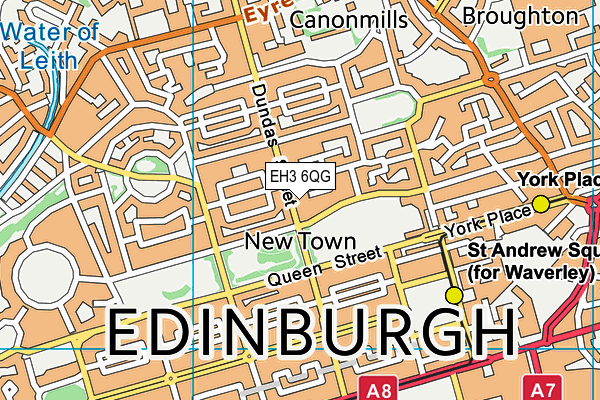 EH3 6QG map - OS VectorMap District (Ordnance Survey)