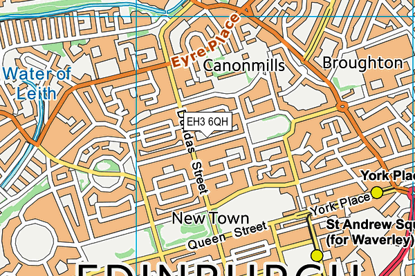 EH3 6QH map - OS VectorMap District (Ordnance Survey)