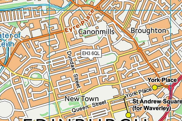 EH3 6QL map - OS VectorMap District (Ordnance Survey)