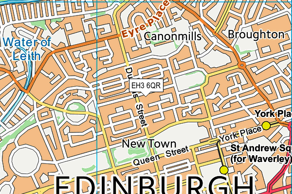 EH3 6QR map - OS VectorMap District (Ordnance Survey)